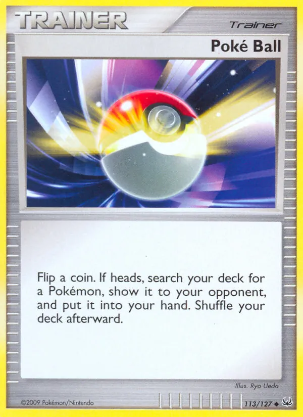 Carta Poké Ball, número 113/127 da coleção Platinum