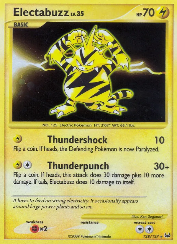 Carta Electabuzz, número 128/127 da coleção Platinum