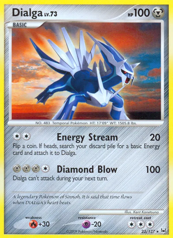 Carta Dialga, número 23/127 da coleção Platinum