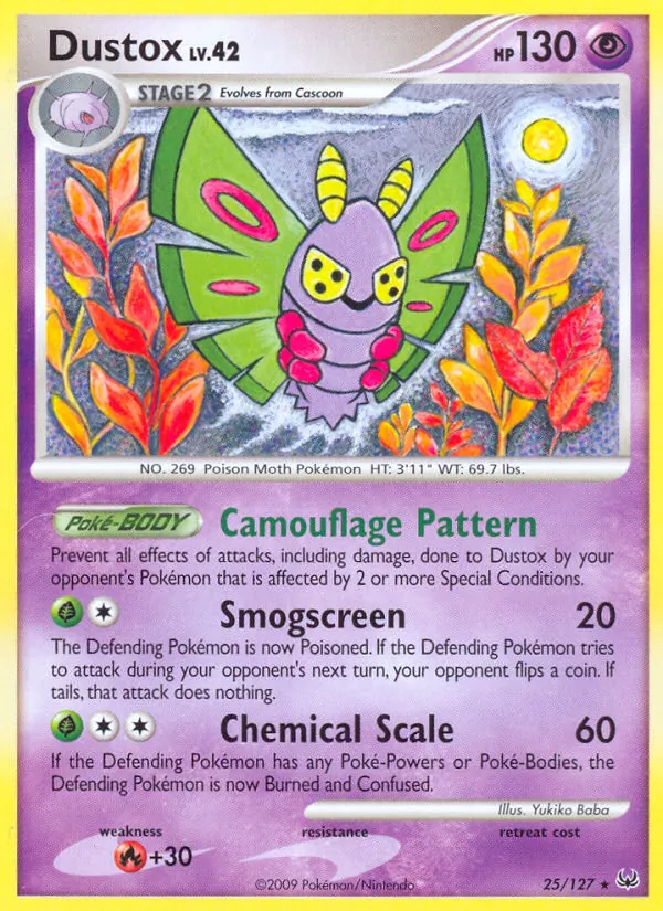 Carta Dustox, número 25/127 da coleção Platinum