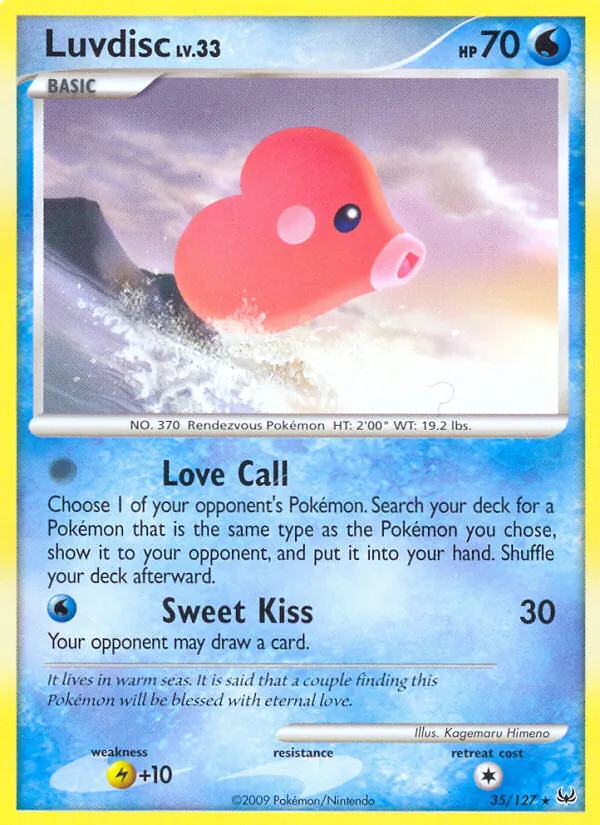 Carta Luvdisc, número 35/127 da coleção Platinum