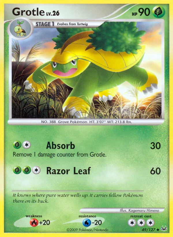 Carta Grotle, número 49/127 da coleção Platinum