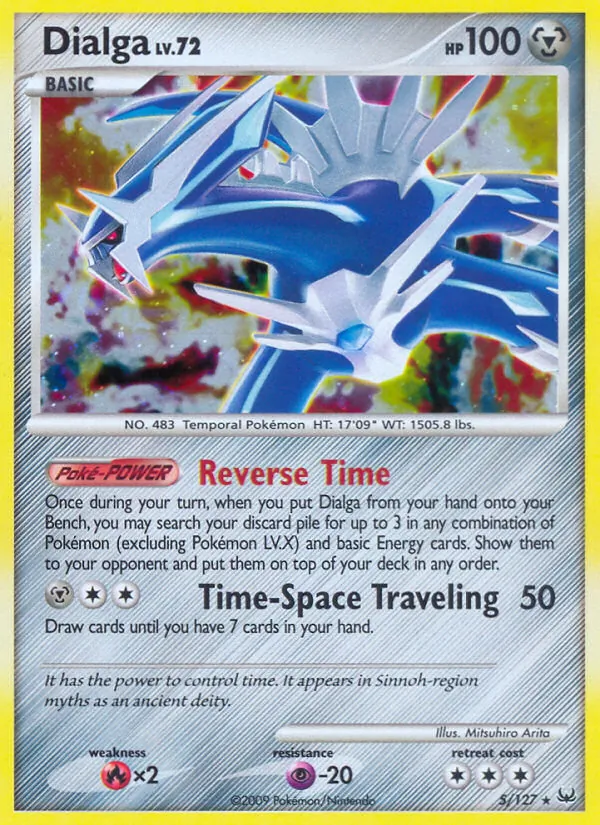 Carta Dialga, número 5/127 da coleção Platinum
