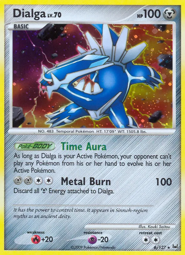 Carta Dialga, número 6/127 da coleção Platinum