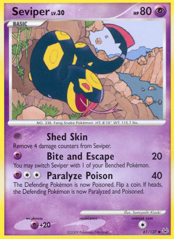 Carta Seviper, número 61/127 da coleção Platinum