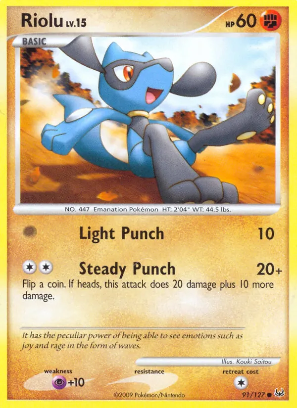 Carta Riolu, número 91/127 da coleção Platinum