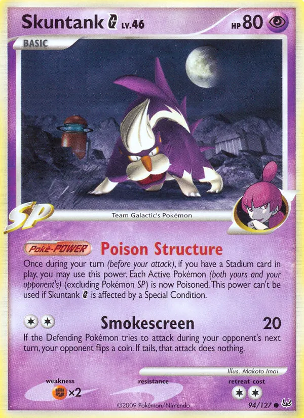 Carta Skuntank G, número 94/127 da coleção Platinum