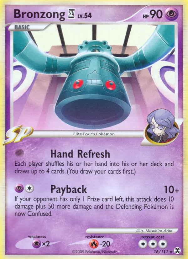 Carta Bronzong E4, número 16/111 da coleção Rising Rivals