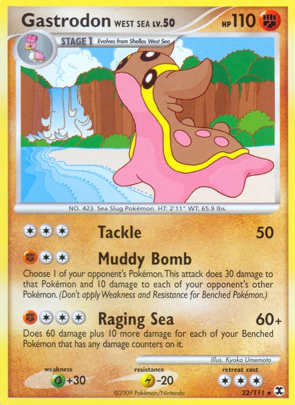 Carta Gastrodon West Sea, número 22/111 da coleção Rising Rivals
