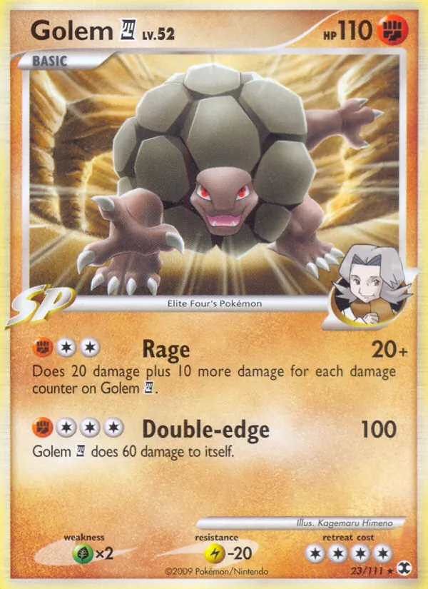 Carta Golem E4, número 23/111 da coleção Rising Rivals