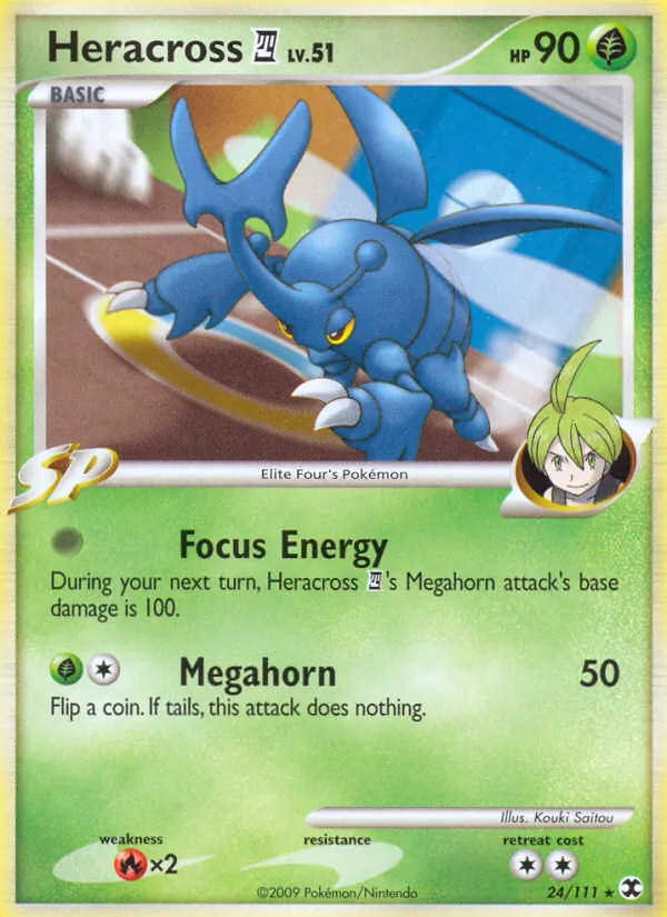 Carta Heracross E4, número 24/111 da coleção Rising Rivals