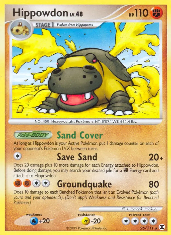 Carta Hippowdon, número 25/111 da coleção Rising Rivals