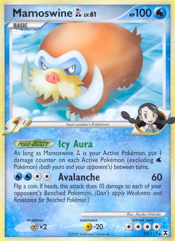 Carta Mamoswine GL, número 27/111 da coleção Rising Rivals