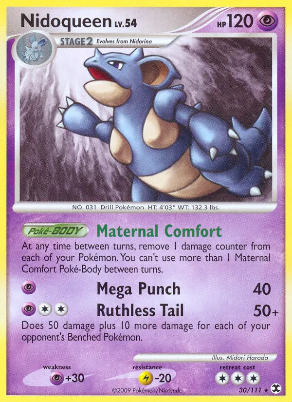 Carta Nidoqueen, número 30/111 da coleção Rising Rivals