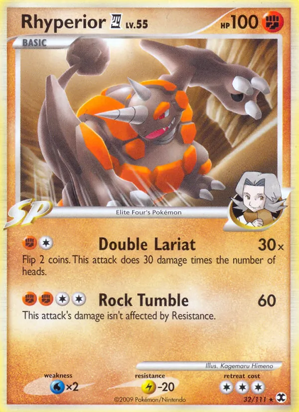 Carta Rhyperior E4, número 32/111 da coleção Rising Rivals
