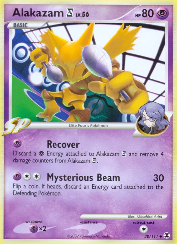 Carta Alakazam E4, número 38/111 da coleção Rising Rivals