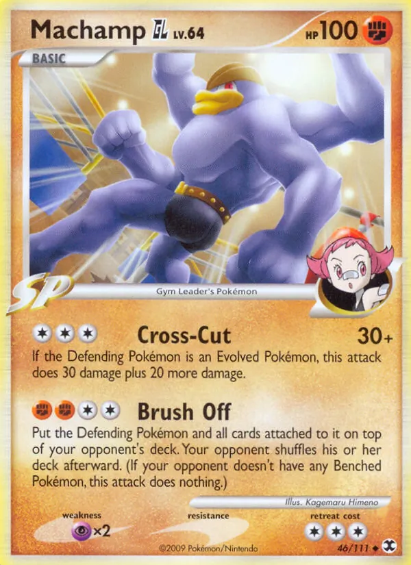 Carta Machamp GL, número 46/111 da coleção Rising Rivals
