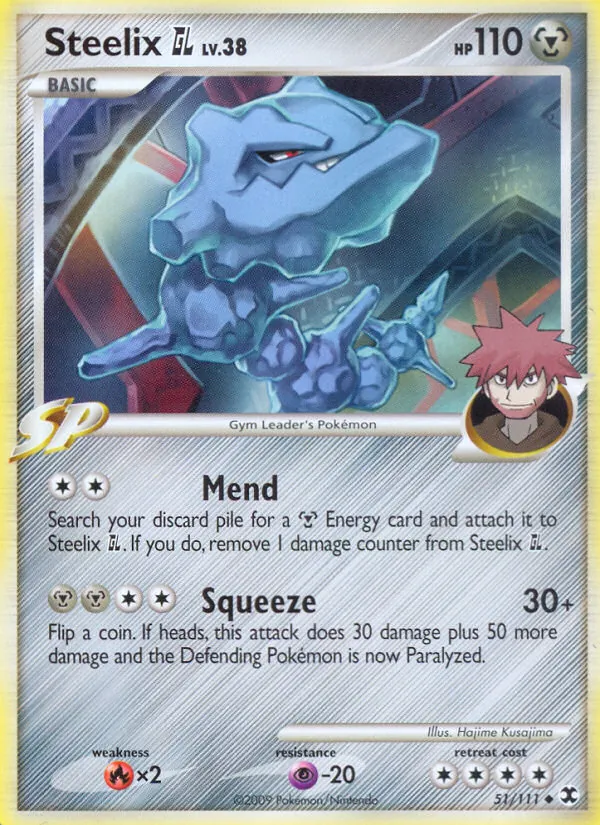Carta Steelix GL, número 51/111 da coleção Rising Rivals