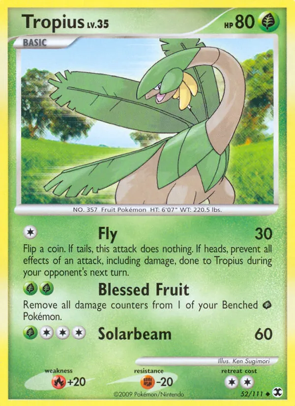 Carta Tropius, número 52/111 da coleção Rising Rivals