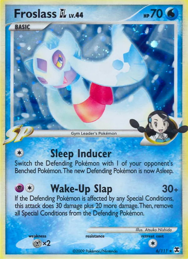 Carta Froslass GL, número 6/111 da coleção Rising Rivals