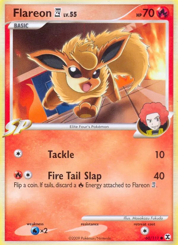 Carta Flareon E4, número 60/111 da coleção Rising Rivals