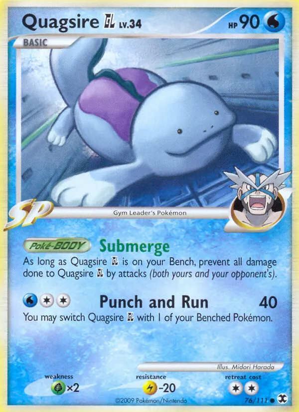 Carta Quagsire GL, número 76/111 da coleção Rising Rivals