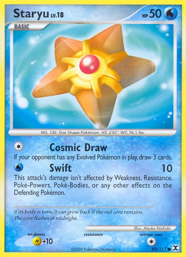 Carta Staryu, número 83/111 da coleção Rising Rivals