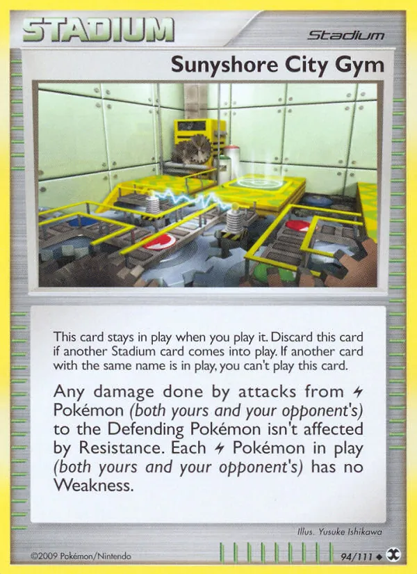 Carta Sunyshore City Gym, número 94/111 da coleção Rising Rivals