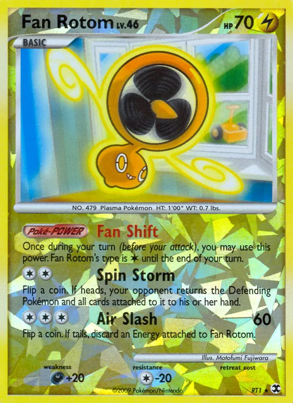 Carta Fan Rotom, número RT1/111 da coleção Rising Rivals