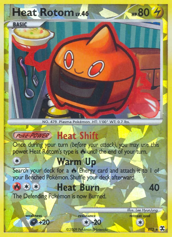 Carta Heat Rotom, número RT3/111 da coleção Rising Rivals