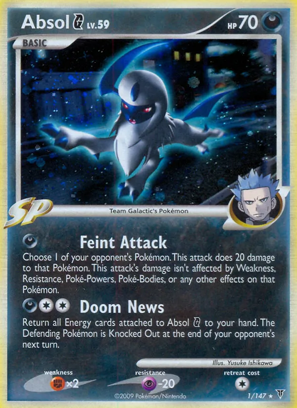 Carta Absol G, número 1/147 da coleção Supreme Victors