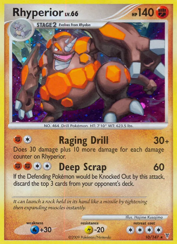 Carta Rhyperior, número 10/147 da coleção Supreme Victors