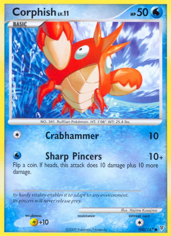Carta Corphish, número 100/147 da coleção Supreme Victors