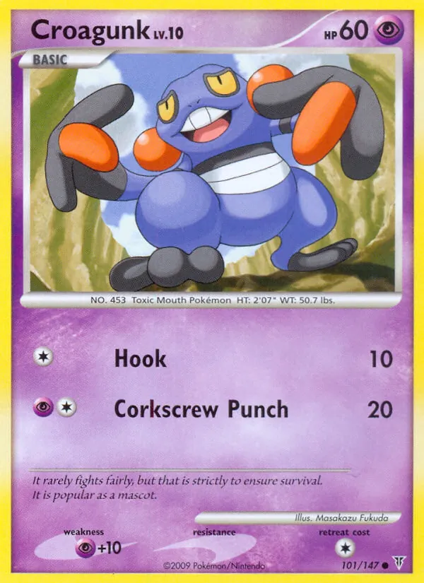Carta Croagunk, número 101/147 da coleção Supreme Victors