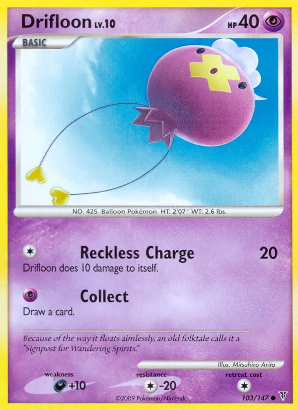 Carta Drifloon, número 103/147 da coleção Supreme Victors