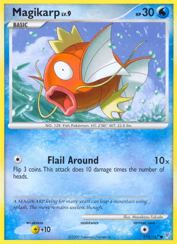 Carta Magikarp, número 110/147 da coleção Supreme Victors