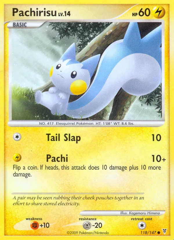 Carta Pachirisu, número 118/147 da coleção Supreme Victors