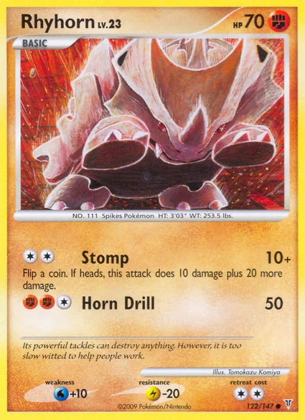 Carta Rhyhorn, número 122/147 da coleção Supreme Victors