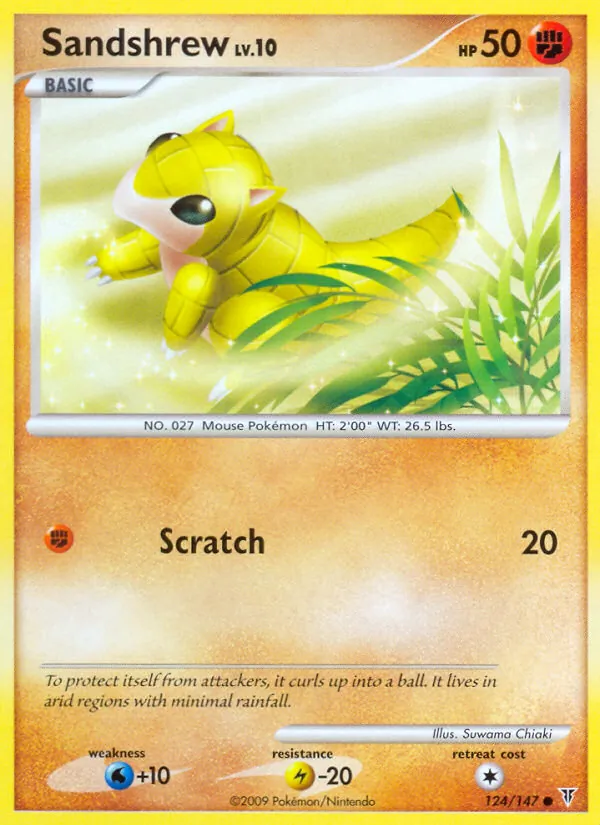 Carta Sandshrew, número 124/147 da coleção Supreme Victors