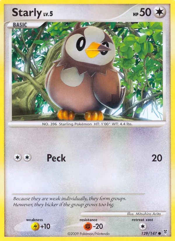 Carta Starly, número 129/147 da coleção Supreme Victors