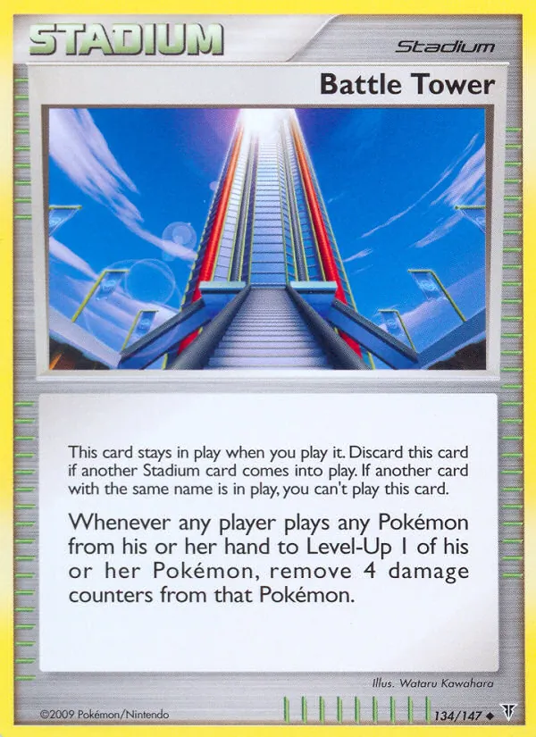 Carta Battle Tower, número 134/147 da coleção Supreme Victors
