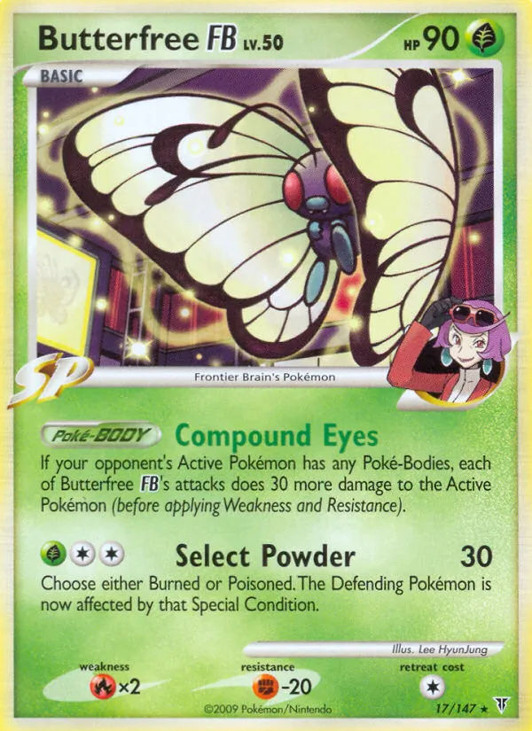 Carta Butterfree FB, número 17/147 da coleção Supreme Victors