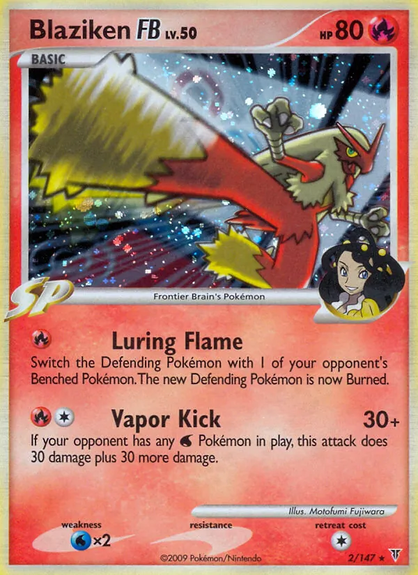 Carta Blaziken FB, número 2/147 da coleção Supreme Victors