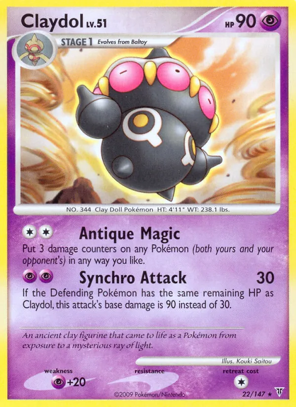 Carta Claydol, número 22/147 da coleção Supreme Victors