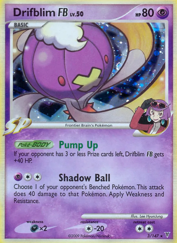 Carta Drifblim FB, número 3/147 da coleção Supreme Victors
