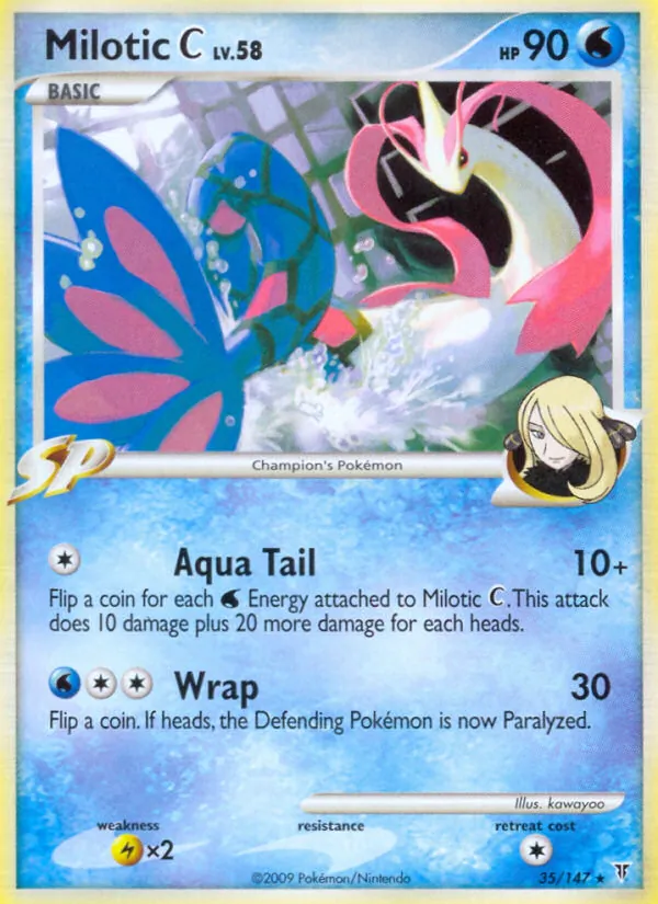 Carta Milotic C, número 35/147 da coleção Supreme Victors