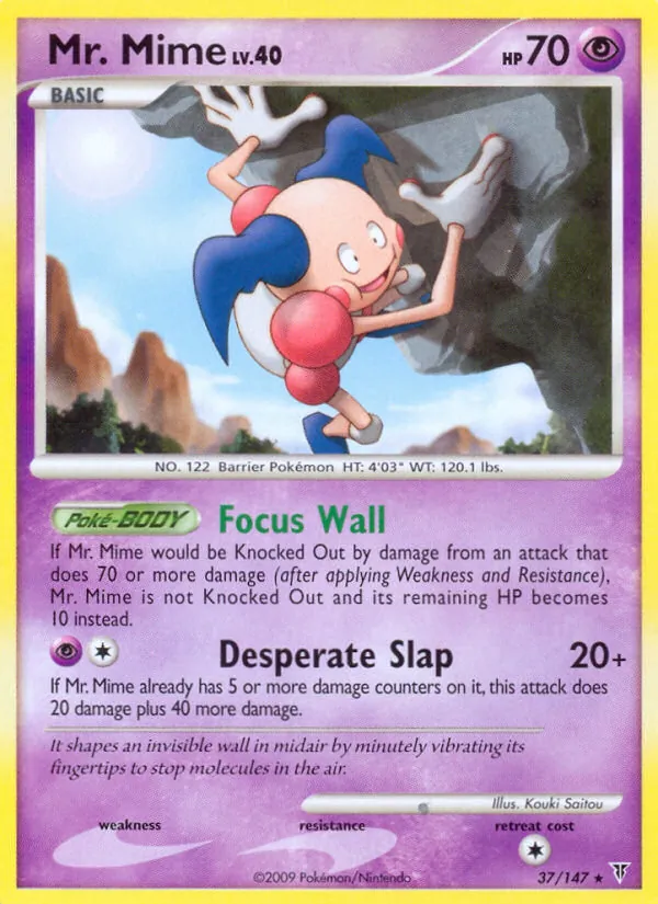 Carta Mr. Mime, número 37/147 da coleção Supreme Victors