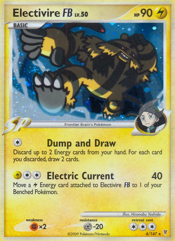 Carta Electivire FB, número 4/147 da coleção Supreme Victors