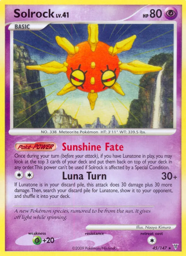 Carta Solrock, número 45/147 da coleção Supreme Victors