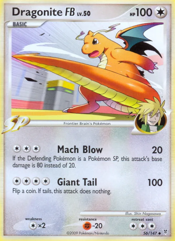 Carta Dragonite FB, número 56/147 da coleção Supreme Victors